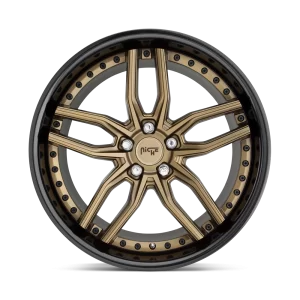 Niche Road Wheels Methos Matte Bronze Black Bead Ring Face